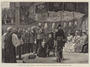 Otwarcie Instytutu Cesarskiego, Królowa ogłosiła otwarcie Budynku